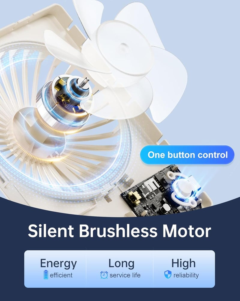 TriPole Mini Desk Fan USB Powered Portable Fan Small Personal Fan 3 Speeds Strong Airflow Table Fan for Travel Home Office Bedroom Desktop, 3.3ft Cable (No Battery, Beige) - Image 2